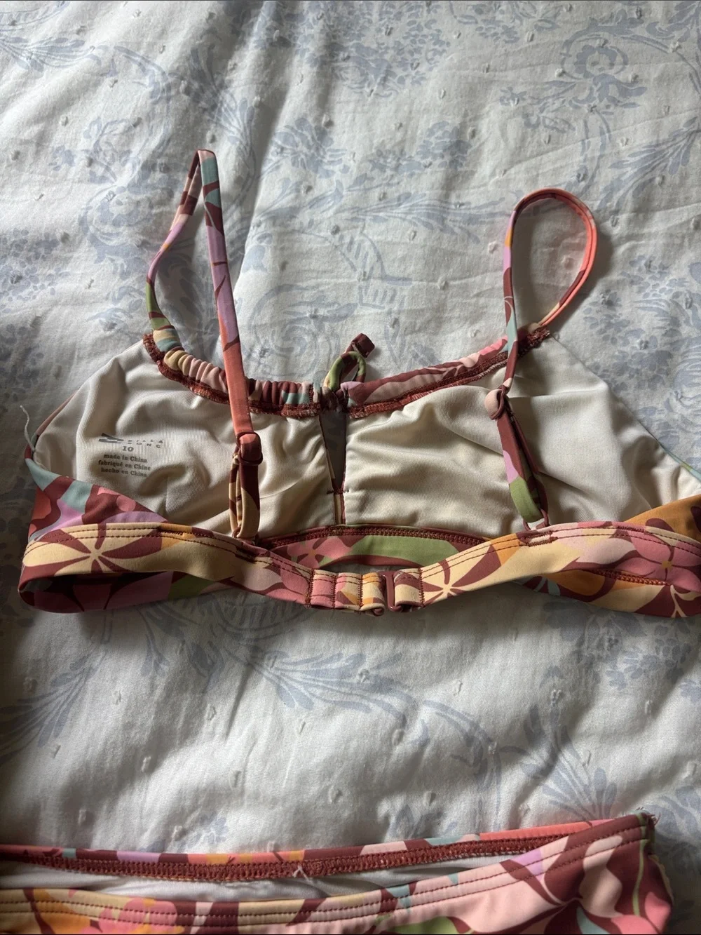 Billabong Girls Floral Tie-Detail Bikini Set in Multi-Color